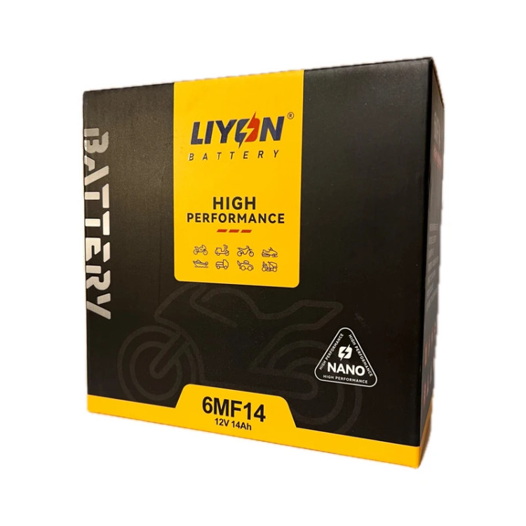 باتری موتورسیکلت 12 وات 14 آمپر لیون مدل 12v14ah